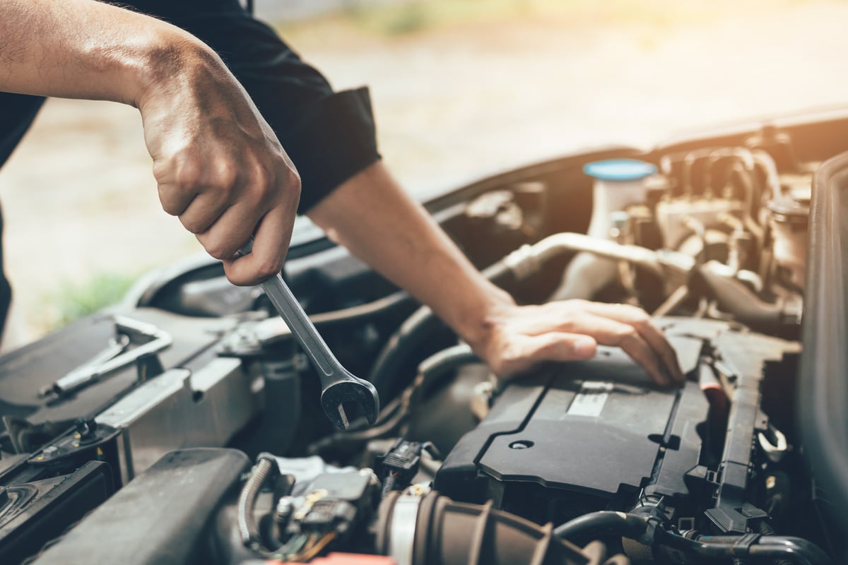 Car Mechanic Holding a Wrench